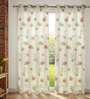 Mehek Floral Polyester Curtains for Long Door Pack of 2
