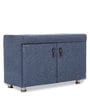 Mehran Shoe Rack with Seating in Light Blue Finish