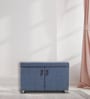 Mehran Shoe Rack with Seating in Light Blue Finish