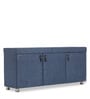 Mehran Shoe Rack with Seating in Light Blue Finish