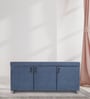 Mehran Shoe Rack with Seating in Light Blue Finish