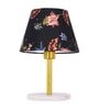 Mehtap Iron Table Lamp with Cotton Fabric Lampshade (Gold & White)