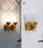 Meirit Double Shade Glass & Metal Wall Light