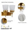 Meirit Double Shade Glass & Metal Wall Light