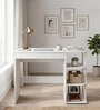 Mekong Study Table In Frosty White Finish