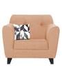 Melaan Fabric 1 Seater Sofa In Cosmic Beige Color