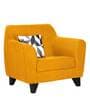 Melaan Fabric 1 Seater Sofa In Bold Yellow Color