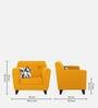 Melaan Fabric 1 Seater Sofa In Bold Yellow Color