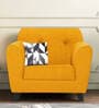 Melaan Fabric 1 Seater Sofa In Bold Yellow Color