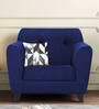 Melaan Fabric 1 Seater Sofa In Royal Blue Color