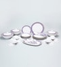 White Colour with Blue & Gold Border Print Melamine Dinner Set