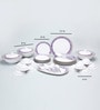 White Colour with Blue & Gold Border Print Melamine Dinner Set
