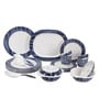 White & Blue Melamine Dinner Set