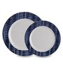 White & Blue Melamine Dinner Set