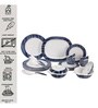 White & Blue Melamine Dinner Set