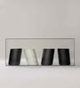 Melange Glass Console In Black & White Finish