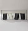 Melange Glass Console In Black & White Finish