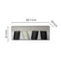 Melange Glass Console In Black & White Finish