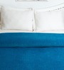 Blue Solid 120 TC 100% Cotton Double Bed Cover