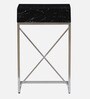 Iggy Metal C Shaped Table in Black Finish with Drawer
