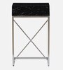 Iggy Metal C Shaped Table in Black Finish with Drawer