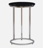 Iggy Metal C Shaped Table in Black Finish