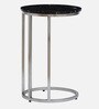 Iggy Metal C Shaped Table in Black Finish