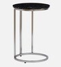 Iggy Metal C Shaped Table in Black Finish