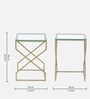 Melbourne Metal Nesting Table Set In Golden Finish(Set Of 3)