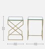 Melbourne Metal Nesting Table Set In Golden Finish(Set Of 3)