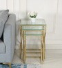 Melbourne Metal Nesting Table Set In Golden Finish(Set Of 3)