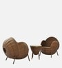 Melbourne Wicker Table And Chair Set ( With 2 Chairs ) In Brown Finish