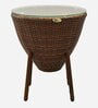 Melbourne Wicker Table And Chair Set ( With 2 Chairs ) In Brown Finish