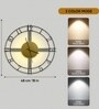 Melinck LED Wall Clock Modern Decorative Wall Clock with 3 Light Modes (Warm, Natural & Cool) | Premium Marble Resin Finish for Bedroom & Living Room | 1Year Warranty