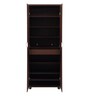 Melissa Tall Shoe Rack With Mirror in Dark Walnut finish