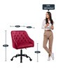 Melissa Velvet Guest Chair in Maroon Workspace Colour