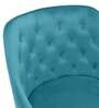 Melissa Velvet Guest Chair in Sky Blue Colour with Revolving Base