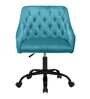 Melissa Velvet Guest Chair in Sky Blue Colour with Revolving Base
