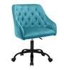 Melissa Velvet Guest Chair in Sky Blue Colour with Revolving Base