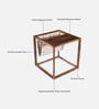 Melk Sheesham Wood Side Table in Provincial Teak Finish with Magzine Holder
