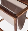 Melk Sheesham Wood Side Table in Provincial Teak Finish with Magzine Holder