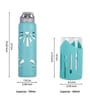 Mellow Mist Green 750Ml Bottle (2 Pcs) & 350Ml Drinking Glass (6Pcs) Borosilicate Glass With Protective Silicone Sleeve Glasses With Bottle