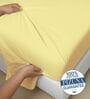 Mellow Yellow Solid 1000 TC Cotton Super King Sized Bedsheet with 4 Pillow Covers