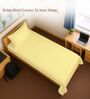 Mellow Yellow Solid 400 TC Cotton Single Sized Bedsheet with 1 Pillow Cover
