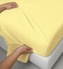 Mellow Yellow Solid 400 TC Cotton Single Sized Bedsheet with 1 Pillow Cover