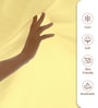 Mellow Yellow Solid 400 TC Cotton Single Sized Fitted sheet with 1 Pillow Cover