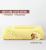 Mellow Yellow Solid 400 TC Cotton Single Sized Fitted sheet with 1 Pillow Cover