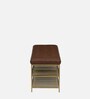 Melly Metal Shoe Bench In Gold Finish With Seating