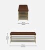 Melly Metal Shoe Bench In Gold Finish With Seating