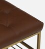 Melly Metal Shoe Bench In Gold Finish With Seating